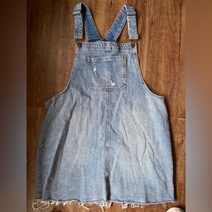 Denim overall dress